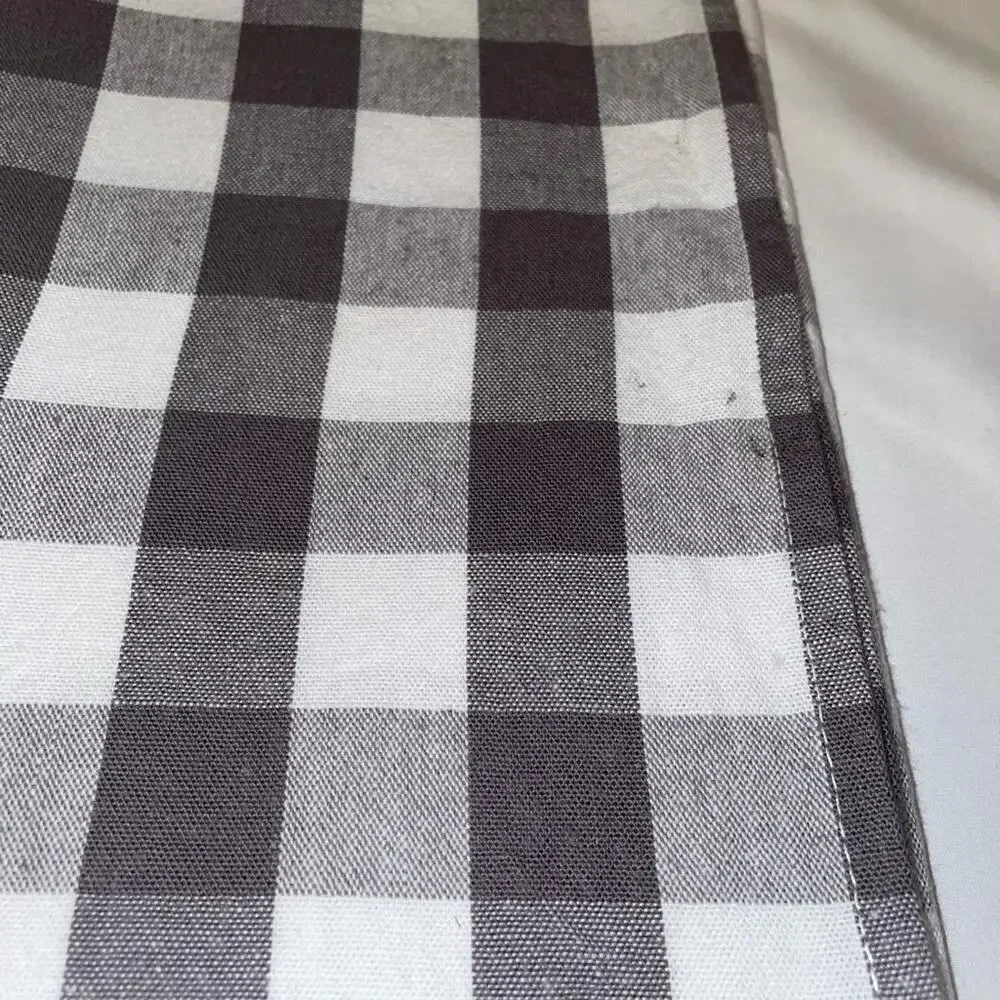 “One Hot Mama” Embroidered Tea Towel Gray/White Checked New